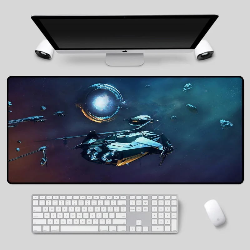 

XGZ Large size cool battleship pattern mouse pad Galaxy Battleship series table pad high quality multi-size keyboard pad