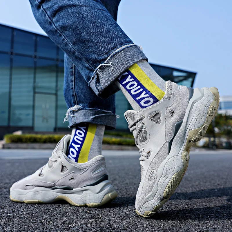 

INS Super Fire Dad Shoes Men's 2019 New Style Versatile Korean-style Couples Running Casual Shoes Online Celebrity Thick Bottome