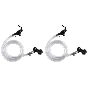 

5Ft Clear Ball Lock Beer Line Beer Hose Faucet Beer Tap Home Brewing Kit for Beer Keg