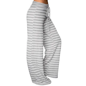 

Vicabo Striped Loose Woman Pants Spring Summer Fashion Comfortable Drawstring Trousers Leisure Long Sweatpants 3XL