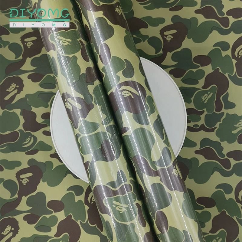 ReWallpaper Peel and Stick Wallpaper Bape Camo Wall Mural NavyGreenWhite  Removable Contact Paper 175in x 10ft Cool Army Camouflage Wallpaper Dorm  Room Locker Kids Boys Girls Desk Cabinet Liner  Amazoncom