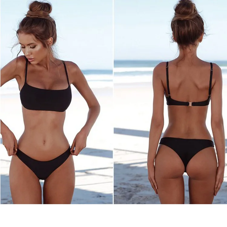 Bikini push up Padded bandage Swimwear Women Traje de bano mujer Trikini Maio Biquini Monokini Swimsuit Badpak Maillot femme
