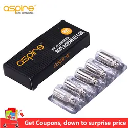 5 шт./лот оригинальный Aspire BVC сменный картридж Aspire Spryte катушки 1.6ohm 1.8ohm для Aspire Spryte AIO комплект CE5 CE5S