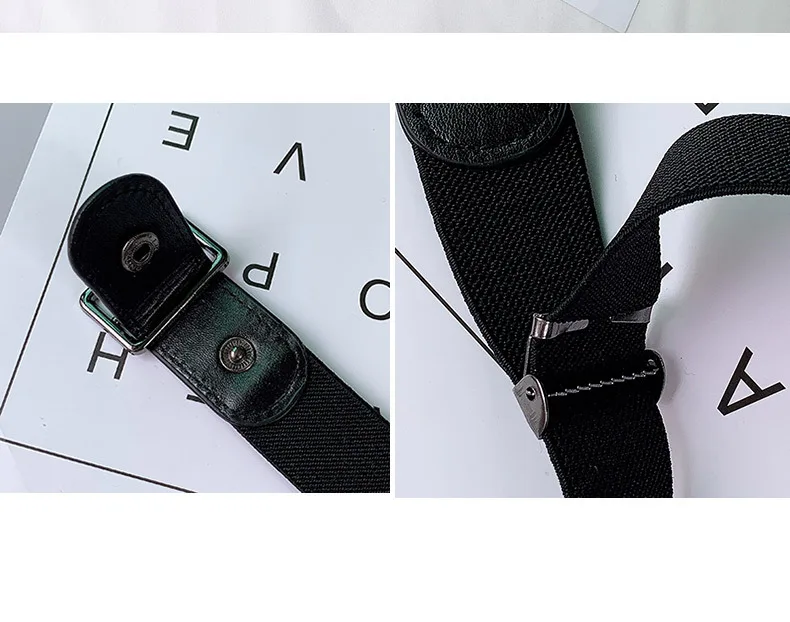 Belts for women Buckle-Free Waist Jeans Pants No Buckle Stretch Elastic Waist Belt For Men Invisible Belt DropShipping