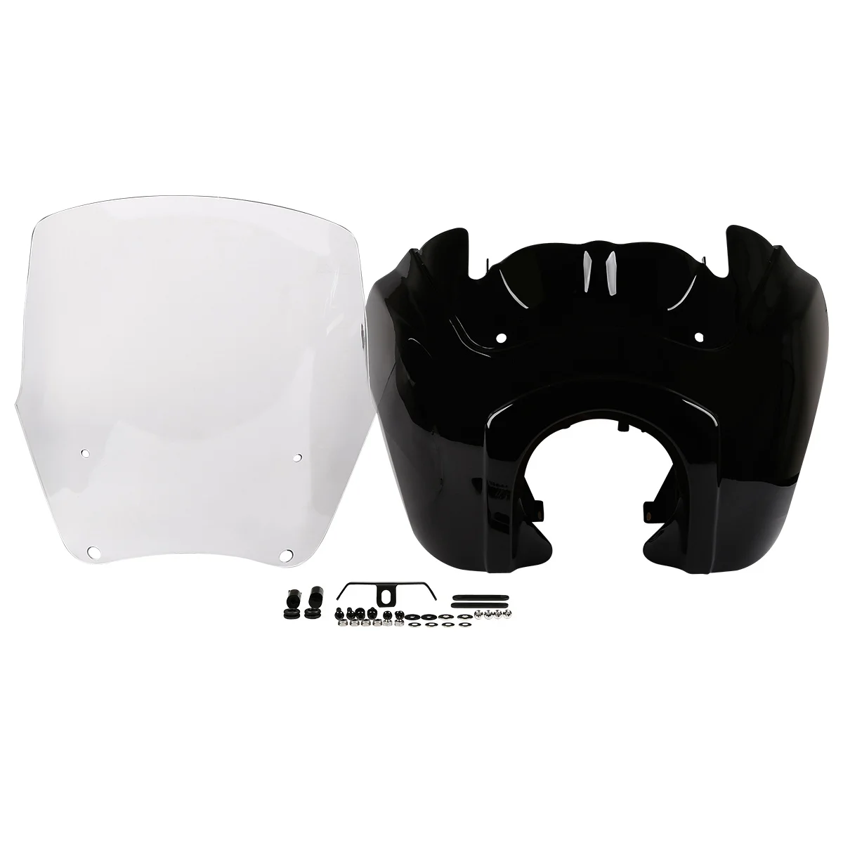 Передняя крышка обтекателя двигателя с 1" ветровым стеклом для Harley Dyna Wide Glide Low Rider Street Bob FXDL FXDXT FXDB T-Sport