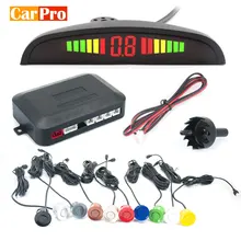 CarPro Parking Sensor Auto Parktronic Kit LED Display Auto Parking Radar with 4 Sensors Reverse Backup Monitor Detector System