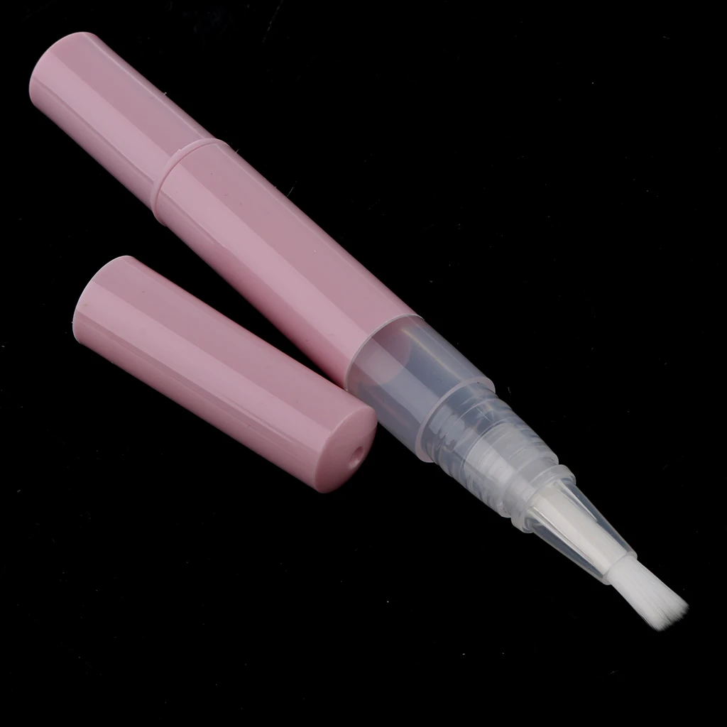 5pcs 3ml Travel Empty Twist Pen Cosmetic Container Tube Nail Brush Tool Pink Teeth Whitening Pen Refill Container