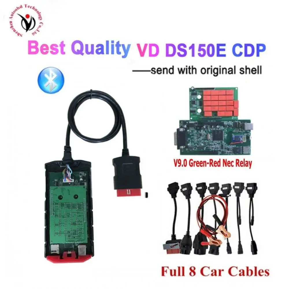 2020 новая v9.0 плата vd ds 150e cdp с bluetooth 2016. R0 OBD2 сканер инструмент для delphis диагностический инструмент + полный 8 автомобильных кабелей 2020 новая v9.0 плата vd ds 150e cdp с bluetooth 2016. R0 OBD2 сканер инструмент для delphis диагностический инструмент + полный 8 автомобильных кабелей