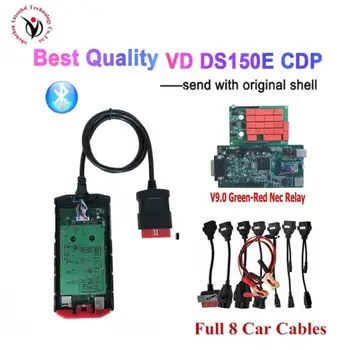 Новинка 2020, плата v9.0 vd ds 150e cdp с bluetooth 2016.R0 OBD2, сканер, инструмент для диагностики дельфина + полный 8 автомобильных кабелей Новинка 2020, плата v9.0 vd ds 150e cdp с bluetooth 2016.R0 OBD2, сканер, инструмент для диагностики дельфина + полный 8 автомобильных кабелей
