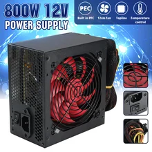 Alimentation PC multicanal 800W, avec ventilateur de 12cm, pour PC Intel AMD 12V, ATX SLI, PCI-E Gaming
