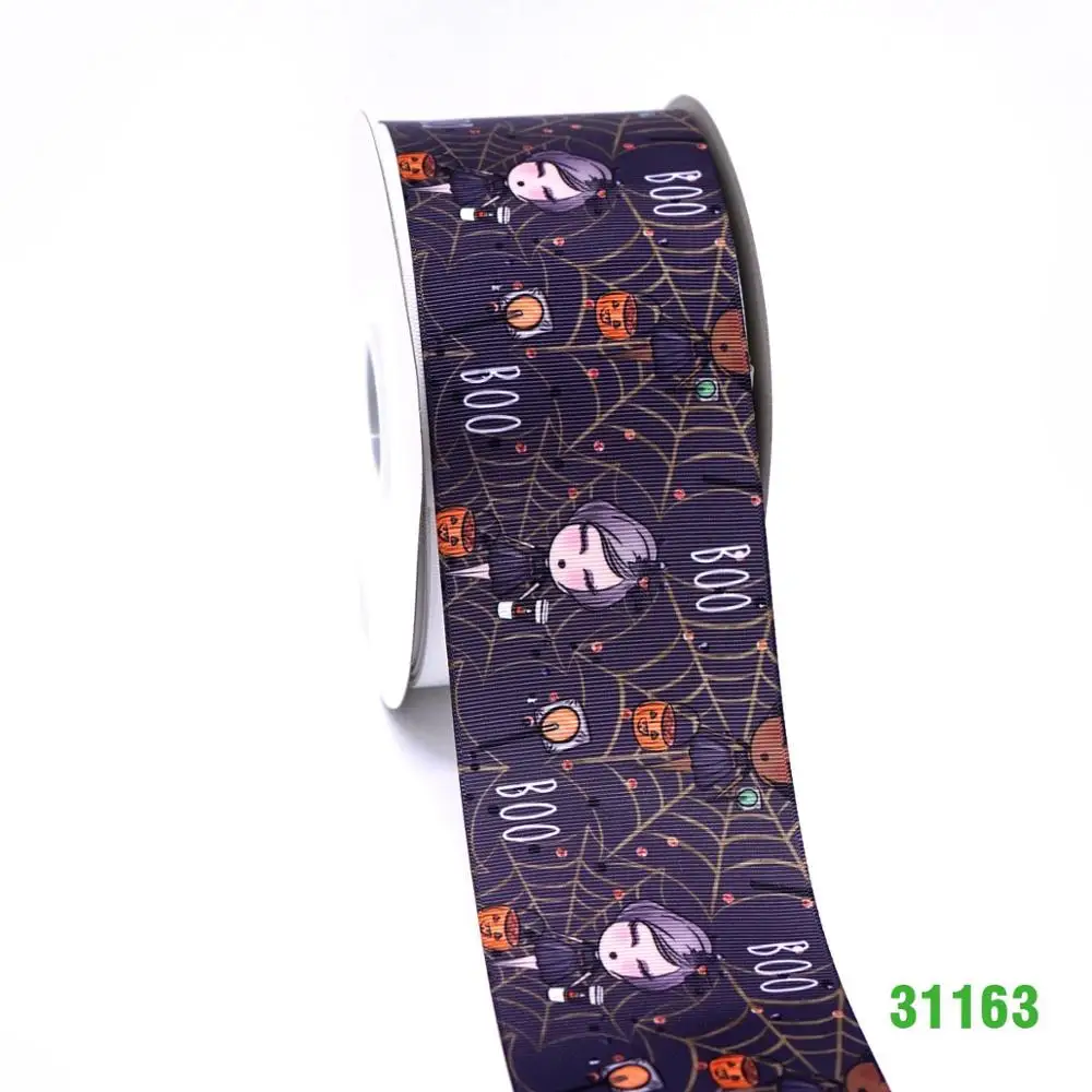 31163 50 ярдов Хэллоуин напечатанный grosgrain ленты 31130 - Цвет: 31163