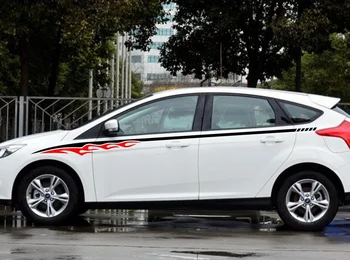 

For 1set/2pcs style Car Truck Decal Vinyl Graphics Side sticker Body Decals Stripe flame