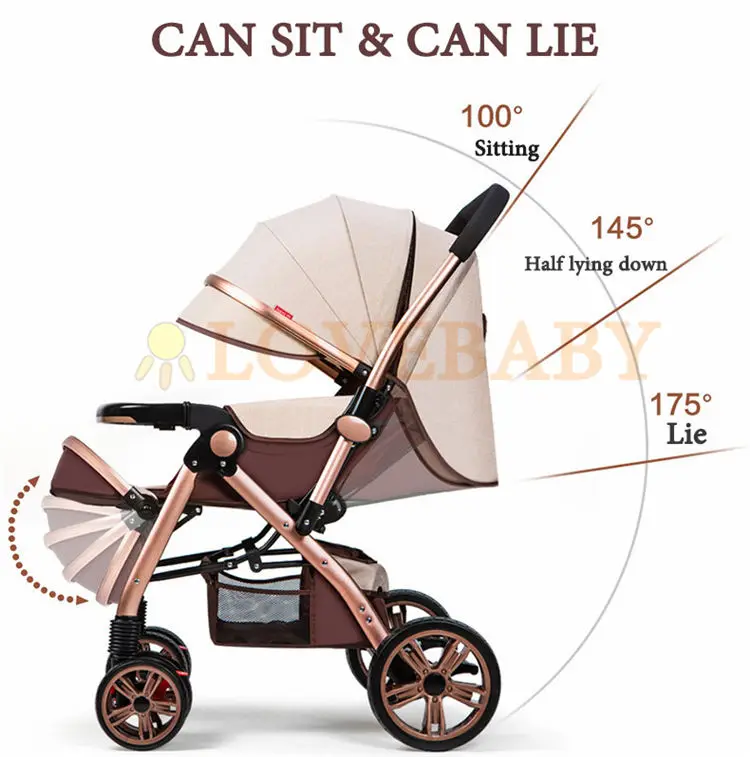 2 в 1 легкая детская коляска с автомобильным сиденьем дорожная система дешевая 360 Вращающаяся детская коляска пейзаж высокий вид коляска