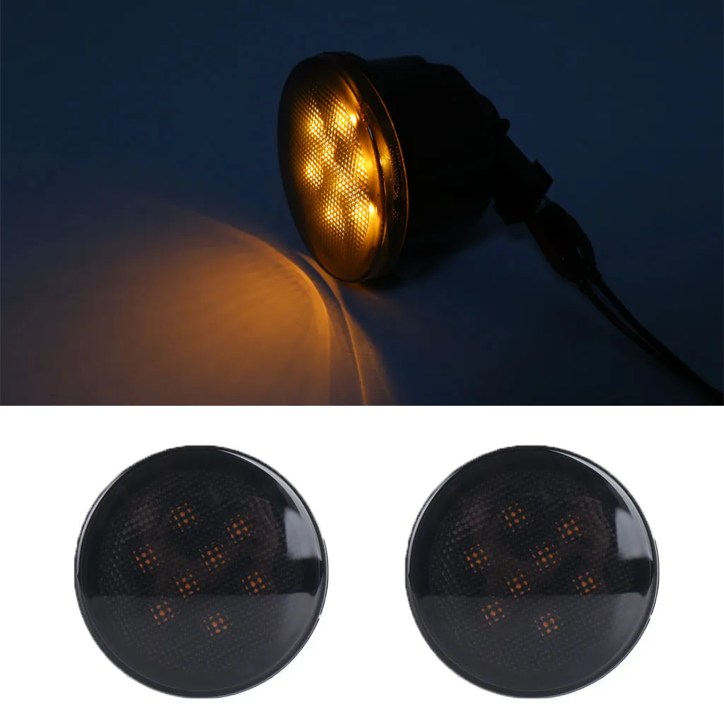 CARPRIE Car light NEW hot sale Brand New 2PC Front Grill Turn Signal LED Front Blinker-Smoke Lens high quality 9722