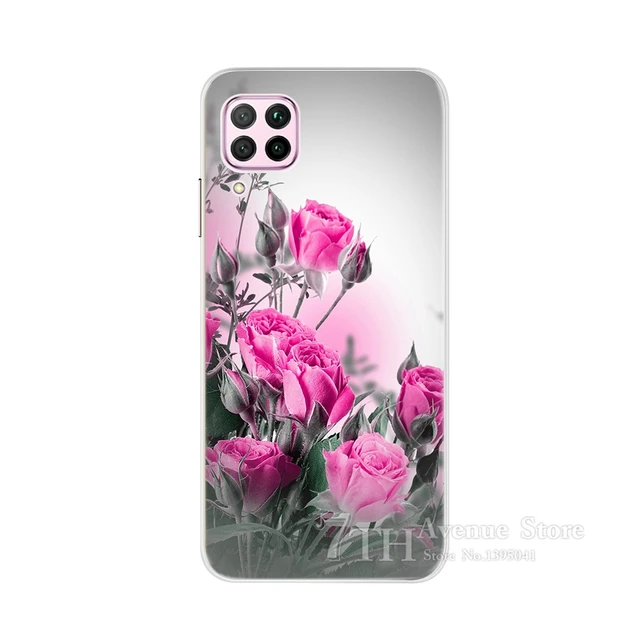 For Huawei P40 Lite Case Huawei P40 Lite E Cover Printed Soft Silicone Back  Cover Funda