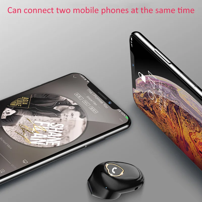 Bluetooth наушники мини стерео Беспроводная гарнитура Bluetooth наушники невидимые наушники для IPhone11 для телефонов Xiaomi