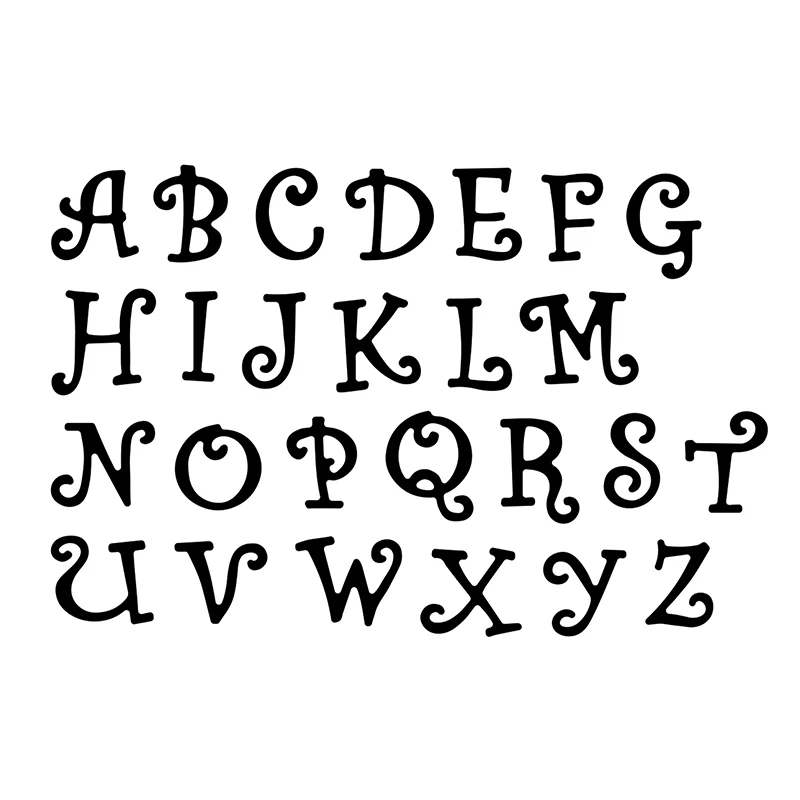 

Bone Capital Alphabet Letter Metal Dies Cutting Dies Scrapbooking Embossing Dies Cut Stencils DIY Cards Craft Dies