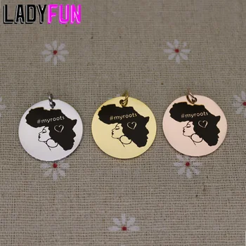 

My Roots Charm Stainless Steel Charms Highly Polish Mirror Surface Pendant