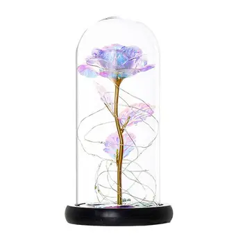 

LED Luminous Glass Cover Eternal Flower LED Luminous Glass Cover Rose Flower LED Lights Eternal Flowers Girls Gift