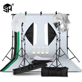 

2M x 3M Background Support System Softbox Umbrella Kit for Photo Studio Product,Portrait and Video Shoot Photography Lights