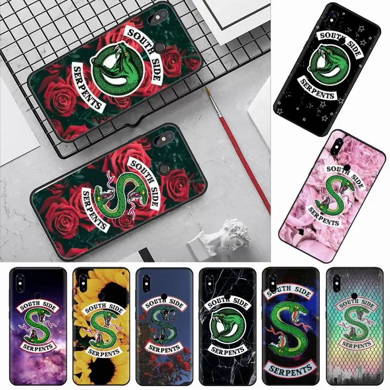 

south side serpents Riverdale Soft Phone Case Cover For Xiaomi Redmi Note 4 4x 5 6 7 8 pro S2 PLUS 6A PRO coque shell funda hull