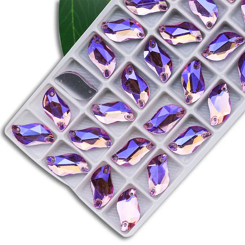 Sparkling S-Shape Colorful Glass Rhinestones