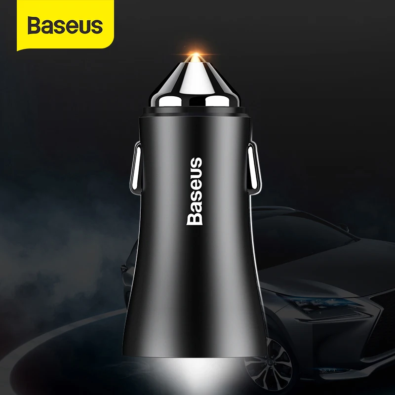 Автомобильное зарядное устройство Baseus 4.8A на мобильный телефон двойное