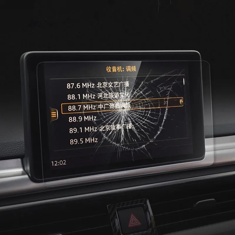 

Car GPS Navigation Screen Glass Steel Protective Film Control Of LCD Screen Car Sticker For Audi A1 A3 A4 A5 A6 A7 A8 Q3 Q5 Q7