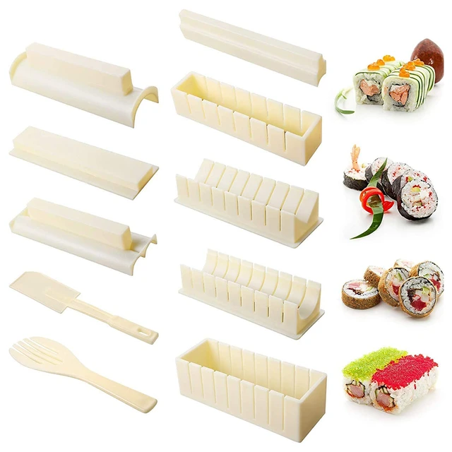 Sushi Making Kit Sushi Maker 10 Pcs Plastic Premium Set Sushi Tool Set Sushi  Rice Roll Mold Shapes,DIY Sushi Tool for Beginners - AliExpress