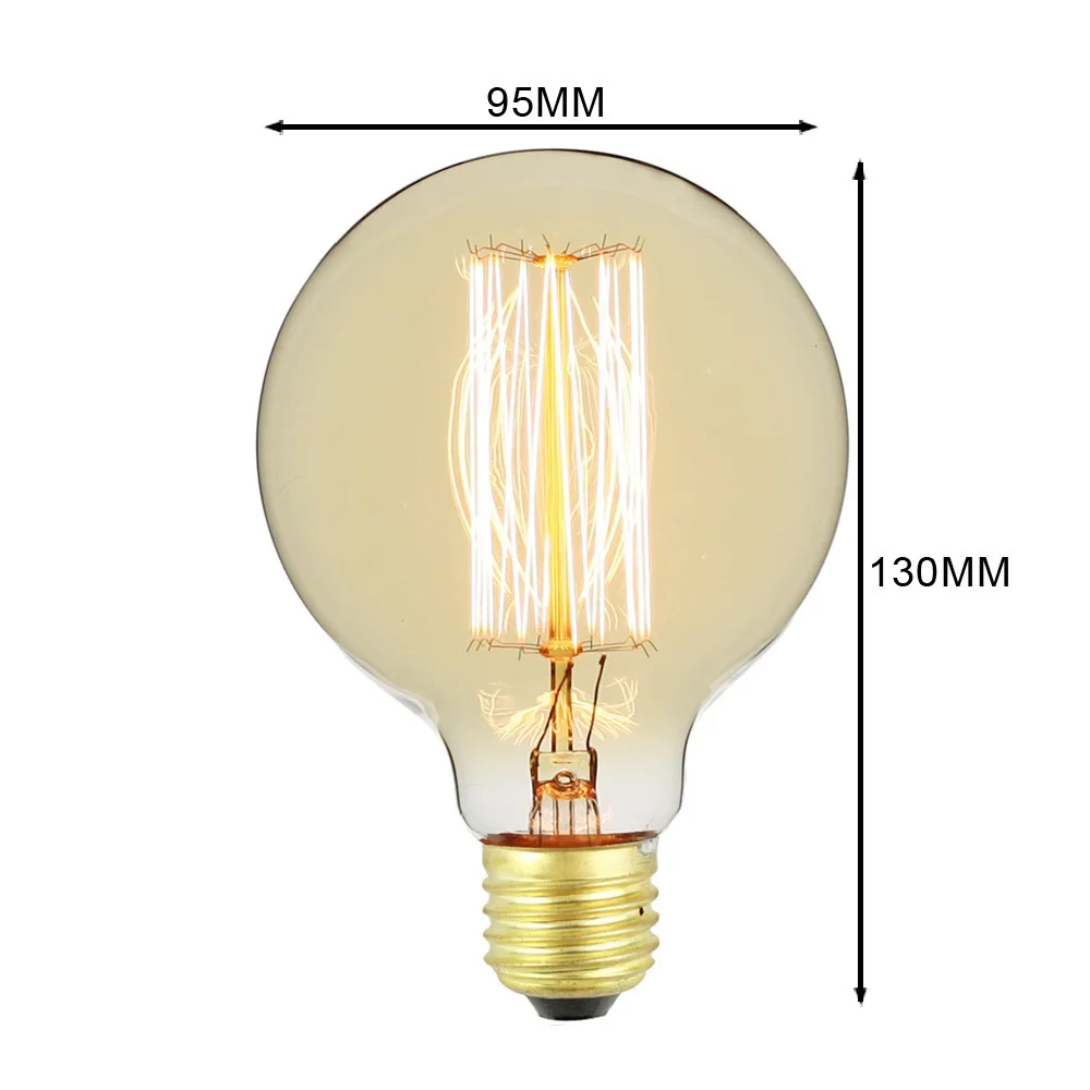 G95 IWHD A19 ST58 40 Вт Ampul Edison светильник E27 220 В Лофт промышленный Декор Lampara Ретро винтажная лампа ампула Bombilla Gloeilamp - Цвет: G95