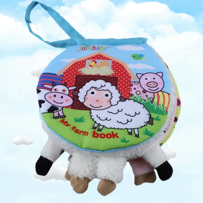 Jollybaby знания о животных ткань для ног книга игрушка для деятельности детская книга ребенок Раннее развитие детей Образование игрушечная овечка Ткань Книга