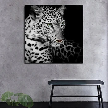 

Poster Black and White Animal Posters and Prints Canvas Painting Abstract Leopard Wall Picture Prints for Living Room Home Decor