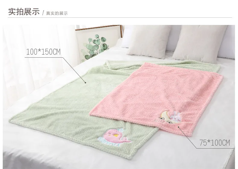 Do ke xin Pineapple Case Embroidery Babies' Woolen Blanket Comfortable Thick Corn Baby Blanket Wholesale