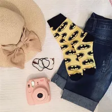 Разноцветные хлопковые носки унисекс с рисунком Бэтмена