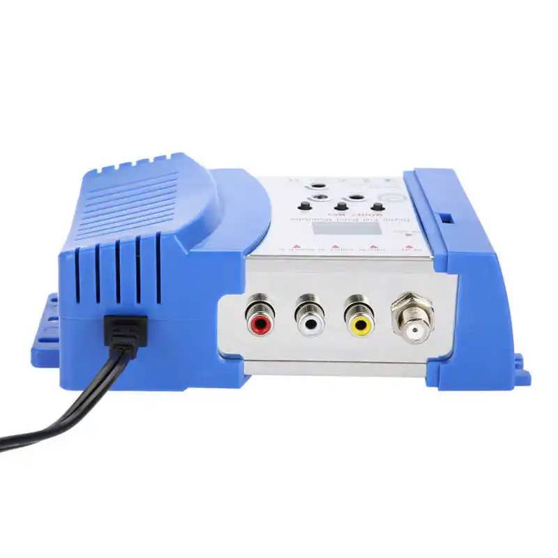 Digital RF Modulator M69 RF Modulator AV-RF AV-TV Converter VHF UHF PAL/NTSC for Satellite Receivers/Video Camerads Compatible for Local CATV System digital rf modulator