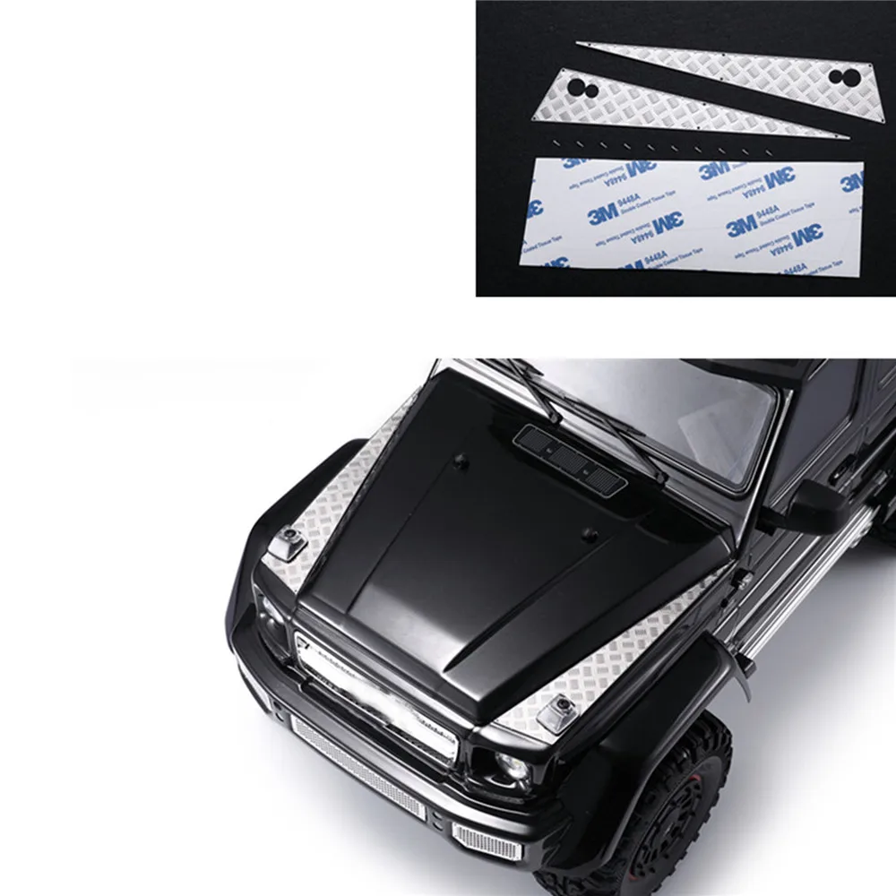 

Decoration Stainless Steel Car Shell Hood Anti-skid Plate Board for 1/10 TRAXXAS TRX6 G63 TRX4 G500 RC Car Parts