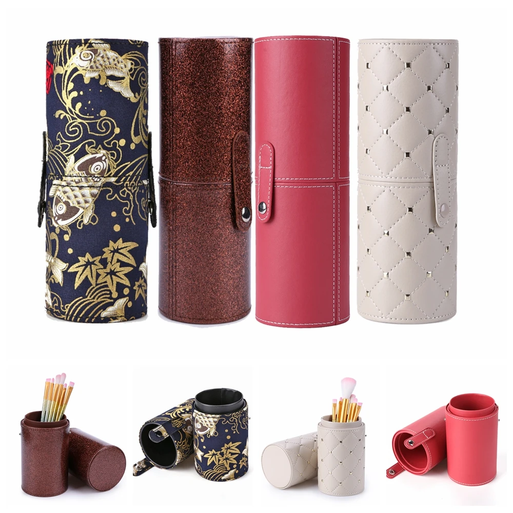 23CM PU Leather Empty Make up Brush Container Bag Holder Travel Cosmetic Brushes Pen Case Storage B