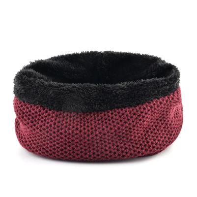 Red Scarf TQMSMY зимняя теплая шапка шарф набор вязаный однотонный шапочки Skullies мужские и женские спортивные головные уборы наборы Модный вязаный капот TMA98 - Цвет: Red Scarf