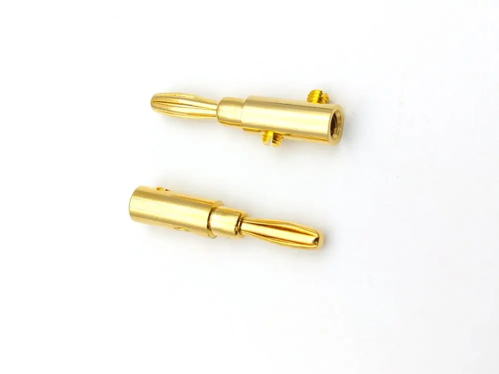 4 мм разъем типа банан позолоченный медный динамик для аудиоразъема Кабельный