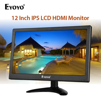 

Eyoyo EM12F 11.6" PC LCD Monitor Mini TV Computer FHD Display Screen Video Input Security Monitor With Speaker HDMI AV VGA USB