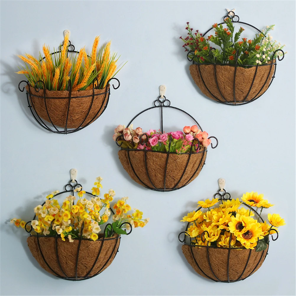 Подвесная подкладка для корзины из кокосового волокна сохраняет влагу