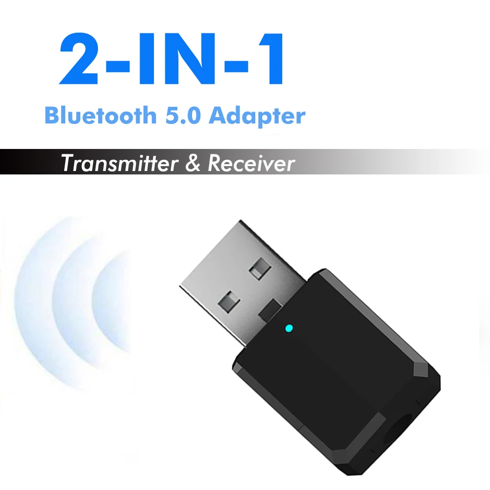 

5.0 2 in 1 Bluetooth Transmitter Receiver USB AUX 3.5mm Stereo music audio KN320 Bluetooth Wireless Adapter For TV Headphone Car