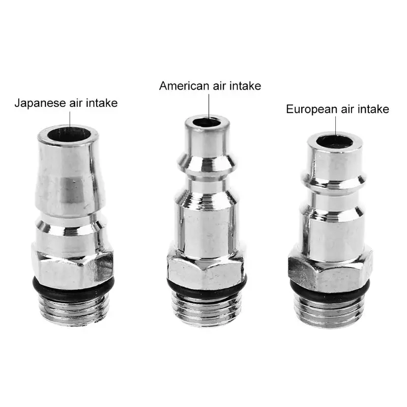 US JP EU Type Set 3PCS Heavy Duty Air Hose Fittings 1/4 NPT Tools Plug  Compressor Quick Coupler - AliExpress