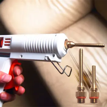 

New Hot Melt Adhesive Gun Glue Gun Mouth Copper Nozzle Dispensing Head Pure Copper Sol Tool Lengthen The Rubber Nozzle 70mm 50mm