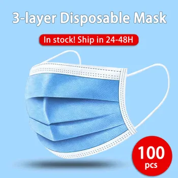 

3 Layers Filter Disposable Surgical Mask Non-woven Safety Medical Face Mask Anti-pollution Protection Mouth Maskers