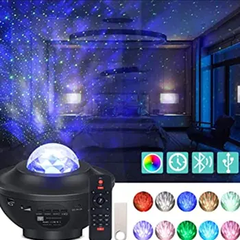 

Colorful Starry Sky Galaxy Projector Blueteeth USB Voice Control Music Player LED Night Light USB Charging Projection Lamp Gift