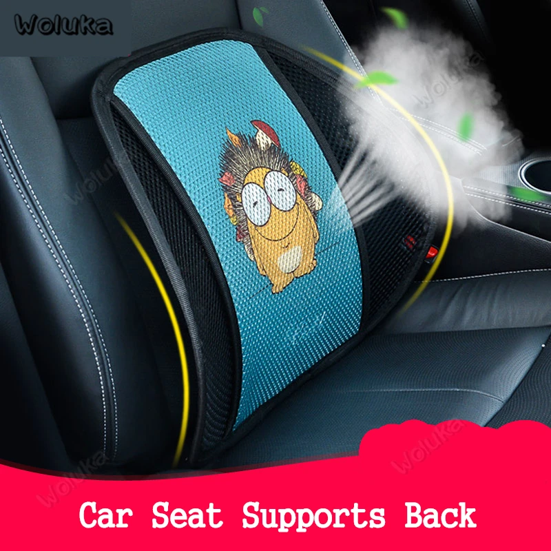 Авто сиденье поддерживающая Подушка задний Поясничный поддержка Мультяшные спинки сиденья автомобильные подушки поясные подушечки дышащее Сиденье Поддержка s CD50 Q01
