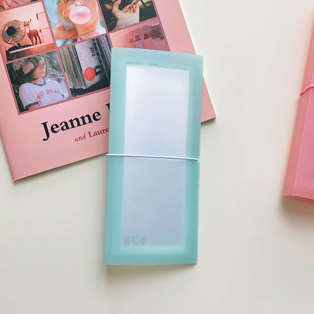 60 Slots Transparent Matte Stickers Storage Book Capacity Exhibition Photo Album Tool Card Package Button Type Photo Album Case 1Pc B