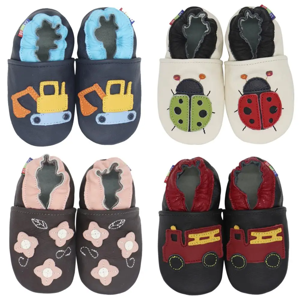 Carozoo-zapatos infantiles para bebés, zapatillas de cuero suave para primeros pasos