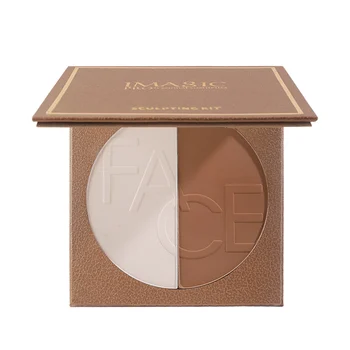 

High Gloss Long Lasting Two Tone Face Bronzer Indoor Outdoor Highlighter Palette Easy Apply Portable Home Travel Matte Glitter